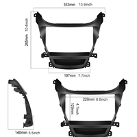 Autoradio Android Podofo 9 pouces avec cadre, 4+64 Go, CarPlay sans fil, Android Auto pour Hyundai Elantra 2014-2016, IPS DSP GPS RDS WIFI OEM