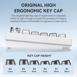 High Quality Transparent Engraved Keycaps 6.25U 1.75U OEM Height Glossy Top Matte Texture Sided PC Craftsmanship - Product Image 4