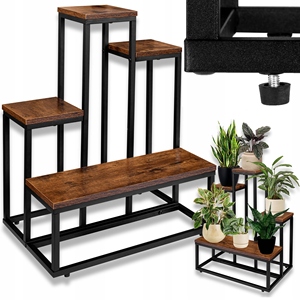 4 Tier Indoor <span class=keywords><strong>Plant</strong></span> Stand <span class=keywords><strong>Outdoor</strong></span> Metall Pflanzen regal für mehrere Pflanzen <span class=keywords><strong>Corner</strong></span> Display Holz Blumen ständer