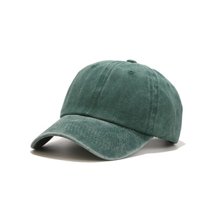 Unisex Vintage Style Baseball Cap Cotton Pure Color Washed Sun Hat for Men and Women for Children