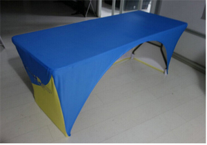 Nappe <span class=keywords><strong>de</strong></span> table personnalisée en gros avec logo, 4, 6 et 8 pieds, en Spandex et Polyester extensible, directement <span class=keywords><strong>de</strong></span> l'usine, pour événements et expositions - Product Image 2