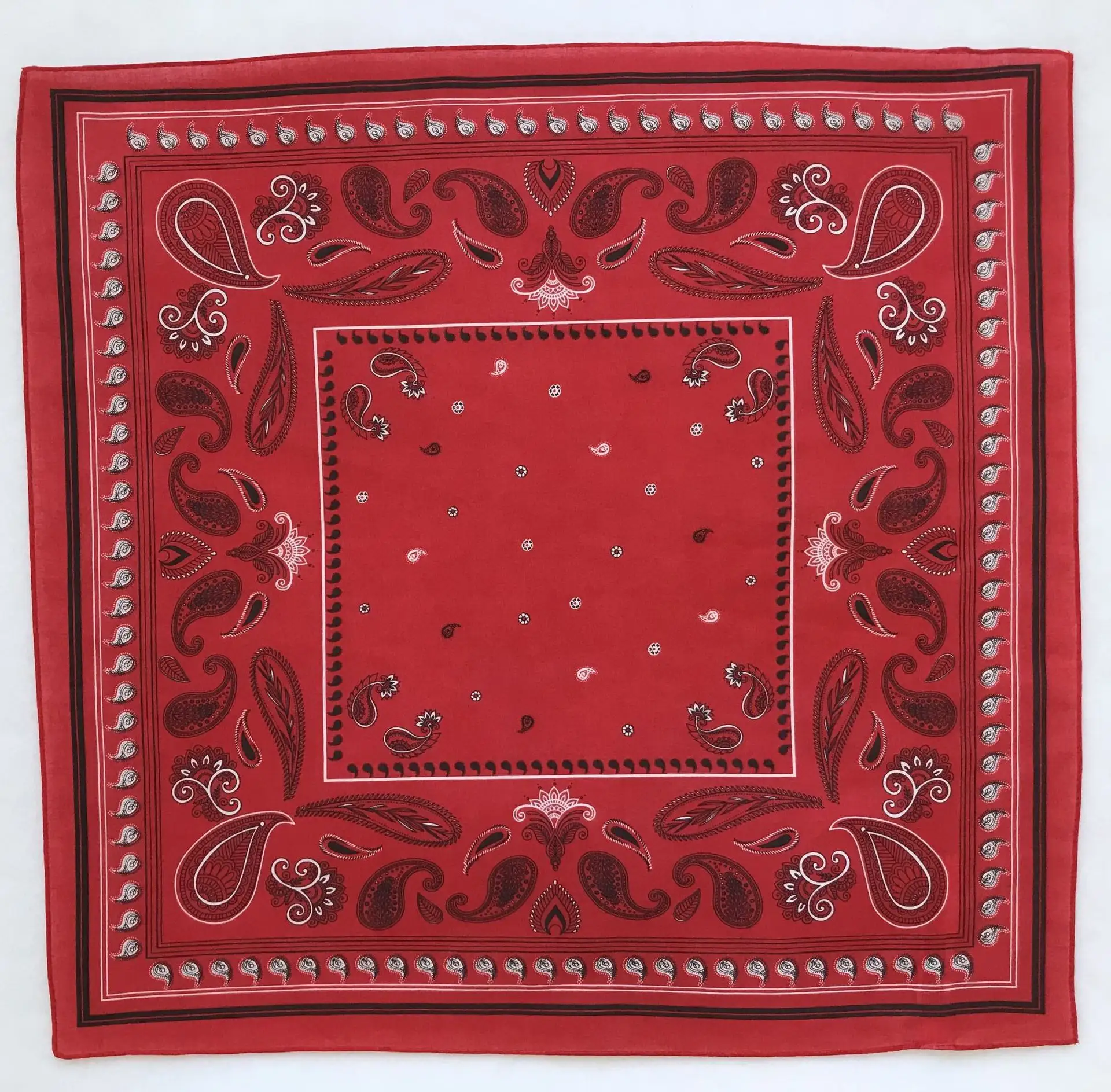 Customized Design Your Own Logo Printing Cotton Square Scarf Custom Cotton Bandana Polyester Bandana