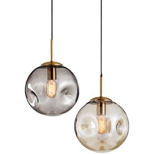 Multi style fumée <span class=keywords><strong>gris</strong></span> salon fond mur lustre en verre personnalité créative chambre chevet E27 suspension - Product Image 1