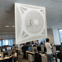 Ventilateur extracteur de salle de bain et de cuisine encastré au plafond avec grille frontale, haute puissance, grand volume d'air pour salle de bain