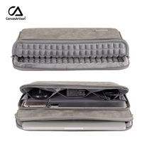 Sac pour ordinateur portable en PU imperméable Canvasartisan en stock, sac pour ordinateur portable fin antichoc, housse pour ordinateur portable pour Macbook ThinkBook