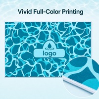 Serviettes en coton double face personnalisées avec logo imprimé, fabrication directe, haute absorption, couleurs résistantes, durables pour hôtel et maison