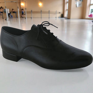 Cómodos Zapatos <span class=keywords><strong>De</strong></span> Baile <span class=keywords><strong>De</strong></span> <span class=keywords><strong>Salsa</strong></span> Latina <span class=keywords><strong>De</strong></span> cuero genuino negro para hombres y niños Zapatos <span class=keywords><strong>De</strong></span> Baile tamaño US 4,5-13,5 Altura del tacón 2,5 cm - Product Image 2