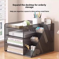 Étagère de bureau multi-niveaux en métal pour le rangement de documents en gros
