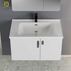 Vente en gros de meubles de salle de bain imperméables, vasques, meubles de salle de bain en PVC, miroir mural, armoire de salle de bain avec lavabo - Product Image 4