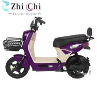 Vélo électrique à assistance au pédalage pour femmes, 48V 500W |   Moteur sans balais à 3 vitesses, autonomie de 31 à 60 km, cadre en acier au carbone, freins à tambour, léger