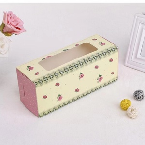 Custom 27.5x11x10cm <b>Wedding</b> Cake Packaging Box Bakery Slice Cup Cake <b>Boxes</b> Made Paper PET UV Advantage Square Shape Embossing - Product Image 3