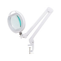 1.75X Clamp Multi Joint Metal Arm Illuminated Magnifier Light Magnifying Lamp for Intricate Manicure Work Within Nail Art Salons