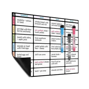 Calendario cancellabile a secco magnetico prezzo di fabbrica all'ingrosso per frigorifero con lista della spesa magnetica
