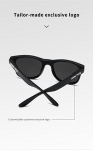 Logo personalizzato moda <span class=keywords><strong>polarizzazione</strong></span> Uv400 quadrato di lusso quadrato nero occhiali da sole firmati per gli uomini e le donne - Product Image 3
