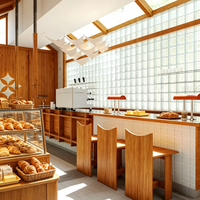 Vitrine de pâtisserie de luxe personnalisée d'usine pour boulangerie boulangerie Retail Shop design d'intérieur
