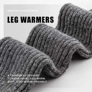 Mulheres de alta qualidade Soft Leg Warmers Inverno Quente Rua Loose Leg Warmers Custom Knit Long Leg Warmers - Product Image 5