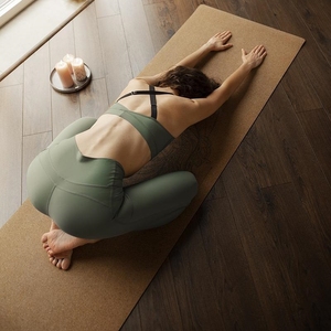 Gimnasio entrenamiento Fitness entrenamiento Tapis de yoga Mat logotipo personalizado orgánico ecológico blanco diseño impreso Natura corcho goma Yoga Mat - Product Image 2