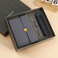 Cadeaux d'entreprise de Noël personnalisables, ensemble de cadeaux de carnet de notes d'affaires avec impression sérigraphique publicitaire, papier A5, stylo, bouteille d'eau