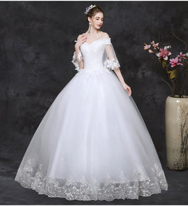 Nuovi Abiti da Sposa in Stile Coreano, Lunghezza a Terra, Monospalla, Taglie Forti, Abito Nuziale - Product Image 6