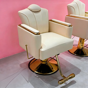 Nouveau fauteuil de salon inclinable en cuir durable, couleur personnalisée, pour la coiffure et le style féminin en salon de beauté et dans le salon. - Product Image 4