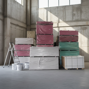 Panneau de plâtre haute résistance, plaque de plâtre 4x8 pieds 12 mm, plaque de plâtre imperméable pour cloison, décoration de plafond - Product Image 6