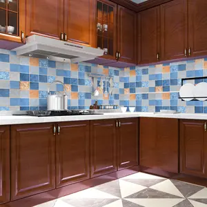 Kabuğu ve sopa 3d mutfak dolabı duvar kağıdı, alüminyum folyo su geçirmez uzun boylu duvar kağıdı mutfak dolabı duvar yıkanabilir
