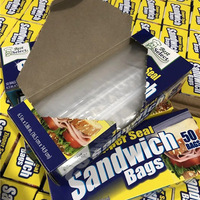 Sacs à sandwich jetables avec fermeture éclair, pochettes PE étanches et anti-humidité pour le stockage alimentaire à la maison et en déplacement