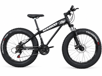 Vélo Fat Bike Shark Populaire 26"*4.0, Cadre en Acier, Pneus Larges, 21 Vitesses