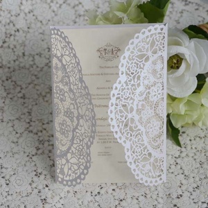 Nouvelles cartes d'invitation de <span class=keywords><strong>mariage</strong></span> florales faites à la main en <span class=keywords><strong>dentelle</strong></span> découpée au <span class=keywords><strong>Laser</strong></span> pour les invitations de fiançailles de <span class=keywords><strong>mariage</strong></span> Quinceanera - Product Image 2