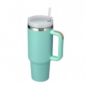 American Style Stainless Steel 40Oz Tumbler <b>With</b> <b>Handle</b> Straw for Engraving 40Oz <b>Insulated</b> Travel <b>Mug</b> Tumbler - Product Image 4