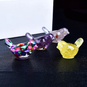Venta al por mayor nuevo diseño de animales artesanales de cristal gran <span class=keywords><strong>precio</strong></span> pequeños pájaros de resina tallados para regalos de decoración - Product Image 3