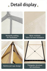 Tente de chasse en toile imperméable pour l'extérieur, tente de montagne pour 4 à 6 personnes, tente de chasse de luxe, tente de villégiature de luxe avec structure en acier - Product Image 2