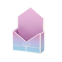 Vente en gros d'enveloppe d'emballage de boîte cadeau de décoration florale de la Saint-Valentin style d'enveloppe pour la manipulation d'impression de stratification mate de gaufrage de rose
