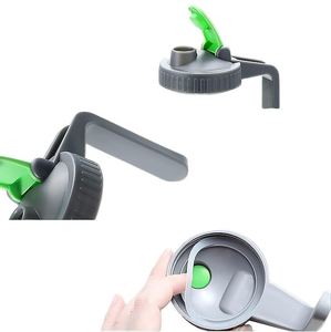 En gros, couvercles à clapet pour bocaux Mason, 86 mm, à large ouverture, avec bec verseur, en plastique, avec poignée - Product Image 4