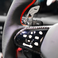 Volant en fibre de carbone avec écran LED, cuir perforé et palettes de changement de vitesse pour Volkswagen Golf MK7 MK7.5 GTI R - Kit de mise à niveau OEM