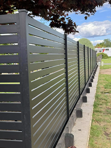 Recinzione in Alluminio a Doghe Orizzontali Controllate per Conformità agli Standard di Costruzione Internazionali - Product Image 4