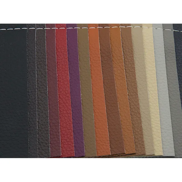PVC Faux Leather Synthetic Leatherette For Car Seat Knitted Backing Synthetic Leather For Car Seat