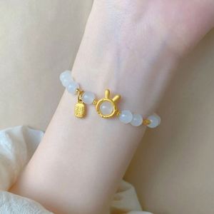 Fashion Imitation Green Jade <b>Bracelet</b> for Women Natural Crystal Gemstone <b>Beads</b> <b>Gold</b> Rabbit Vintage Agate <b>Bracelet</b> - Product Image 6