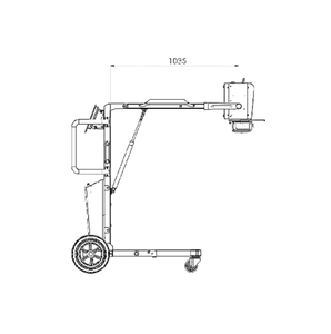 Unidad de Radiografía Móvil Profesional de Ultra Alta Potencia, Máquina de Rayos X Digital de 8KW para Uso Veterinario - Product Image 3