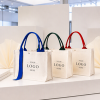 Sacs fourre-tout en coton biologique avec logo personnalisé imprimé, sacs en toile réutilisables pour femmes, pour les courses, la plage, l'université, la vente au détail