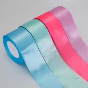 Pita Satin Poliester Satu Sisi 5cm 25 Yard Per Gulung untuk Dekorasi Natal, Pernikahan, dan Ulang Tahun - Product Image 3