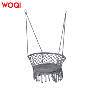 WOQI mobili da giardino esterno moderno bianco <span class=keywords><strong>Pod</strong></span> appeso uovo sedia con cuscini per balconi e parchi - Product Image 2