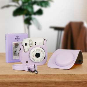 Fuji <span class=keywords><strong>Instax</strong></span> <span class=keywords><strong>Mini</strong></span> 12/11/<span class=keywords><strong>9</strong></span>/8 étui pour <span class=keywords><strong>appareil</strong></span> <span class=keywords><strong>photo</strong></span> avec album <span class=keywords><strong>photo</strong></span> sac en cuir PU avec poche et bandoulière réglable - Product Image 6