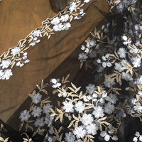 Nouvelle robe en maille florale pour femme avec broderie multicolore Techniques non tissées respirantes pour textiles de maison et enfants