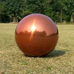 Oem Cnc высококачественный металлический уличный декоративный садовый большой глянцевый шар полый шар из нержавеющей стали