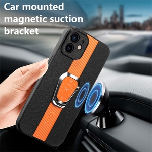 Dropshipping para <span class=keywords><strong>iPhone</strong></span> 15 14 13 <span class=keywords><strong>12</strong></span> 11 Pro magnético Litchi cuero trasero teléfono caso con soporte - Product Image 2