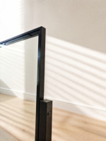 Tableau blanc mobile en verre pour bureau sur roulettes, verre trempé transparent de 4 mm, cadre en aluminium, roulettes pivotantes à 360°