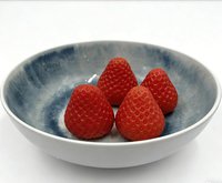 Bol à dîner rond en mélamine de 7 pouces, 0,85 L, texture de peinture au pinceau, pour soupes et salades copieuses