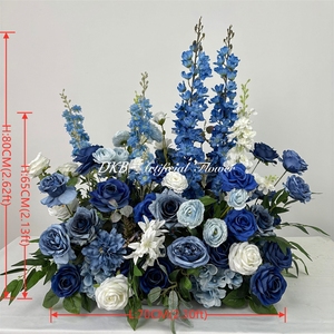 DKB Nouveau Modè<span class=keywords><strong>le</strong></span> Très Populaire Composition Florale pour Allée de Mariage, Décoration de Rangée de Fleurs Artificielles Bleues pour Allée - Product Image 2