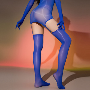Huile brillante bas de corps complet Transparent Sexy 5D sous-vêtements sans couture <span class=keywords><strong>opaque</strong></span> bretelles conjointes cinq doigts une femme - Product Image 4